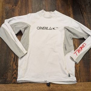 O'Neill White and Gray Long Sleeve Shirt